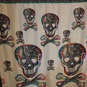 Betsey Johnson skull shower curtain